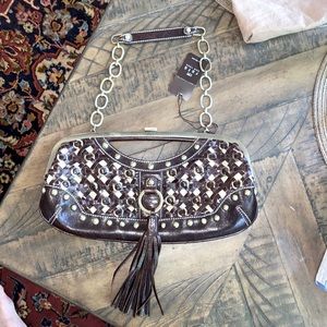 Rafe New York Leather Convertible Clutch, NWT